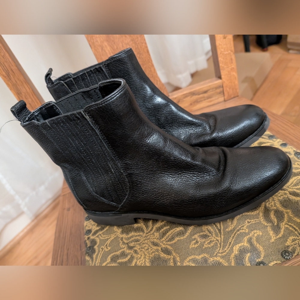 Rockport Black Leather Women's Ankle Boots Size 9.5